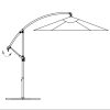 Cantilever Umbrella 3 m – Green