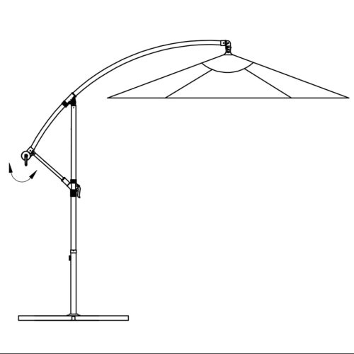 Cantilever Umbrella 3 m – Green