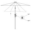 LED Cantilever Umbrella 3 m – Green