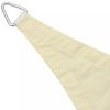 Sunshade Sail Oxford Fabric Triangular – 3.6×3.6×3.6 m, Cream
