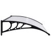 Door Canopy – 120×80 cm, Black and Transparent