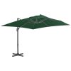 Outdoor Umbrella with Portable Base – Green