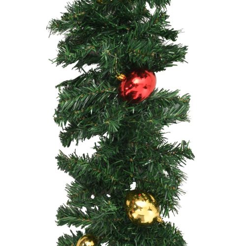 Christmas Garland Decorated with Baubles – 5 M