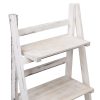 4-Tier Plant Stand 43x33x113 cm Wood – White and Brown