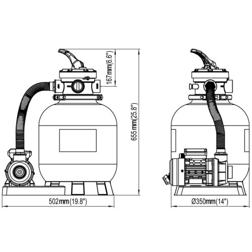 Sand Filter Pump 600 W 17000 l/h – 2