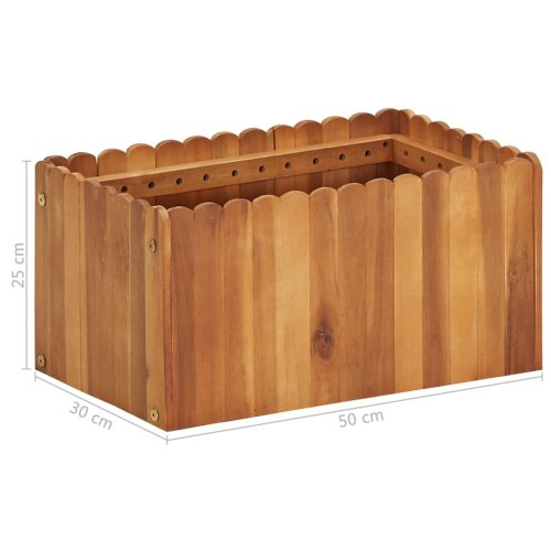 Garden Raised Bed Solid Acacia Wood – 50x30x25 cm