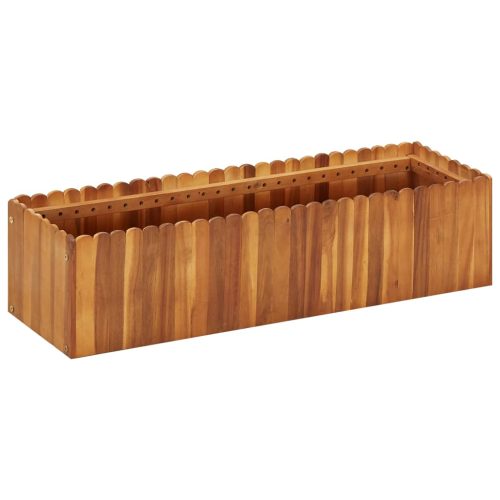 Garden Raised Bed Solid Acacia Wood – 100x30x25 cm
