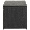 Garden Storage Box Poly Rattan – 100x50x50 cm, Black