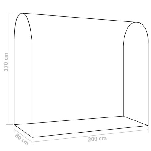 Greenhouse with Zippered Door 200x80x170 cm