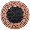 Mosaic Fire Pit Table 68 cm Ceramic – Terracotta