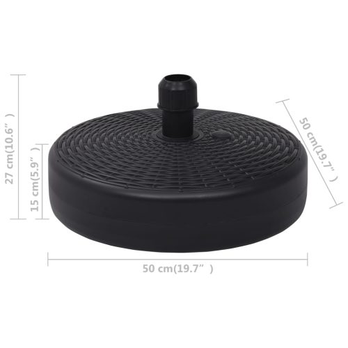 Umbrella Base Sand/Water Filled 24 L Black