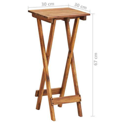 Plant Stand Solid Acacia Wood – 30x30x67 cm