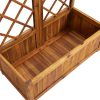 Raised Bed with Trellis 80x38x150 cm Solid Acacia Wood