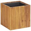 Garden Raised Bed Pot Solid Acacia Wood – 33.5×33.5×33.5 cm
