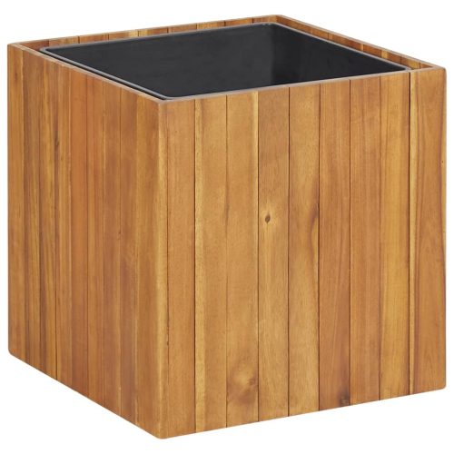Garden Raised Bed Pot Solid Acacia Wood – 43.5×43.5×44 cm