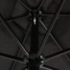 Outdoor Parasol with Metal Pole 300 cm – Black