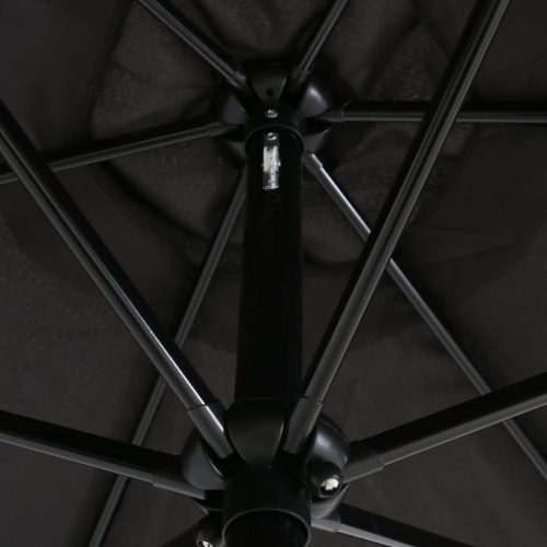 Outdoor Parasol with Metal Pole 300 cm – Black