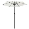 Parasol 200×211 cm Aluminium – Sand White