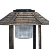 Bird Bath/ Feeder with Solar Light – Bronze