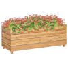 Raised Bed Recycled Teak and Steel – 100x40x38 cm