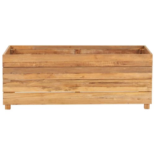 Raised Bed Recycled Teak and Steel – 100x40x38 cm