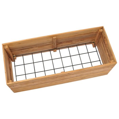 Raised Bed Recycled Teak and Steel – 100x40x38 cm