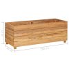Raised Bed Recycled Teak and Steel – 100x40x38 cm