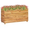 Raised Bed Recycled Teak and Steel – 100x40x55 cm