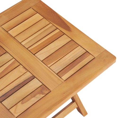 Sun Lounger Solid Teak Wood – With Table, 1