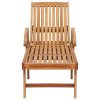 Sun Lounger Solid Teak Wood – With Table, 1