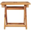 Sun Lounger Solid Teak Wood – With Table, 1