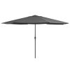 Outdoor Parasol with Metal Pole 400 cm – Anthracite