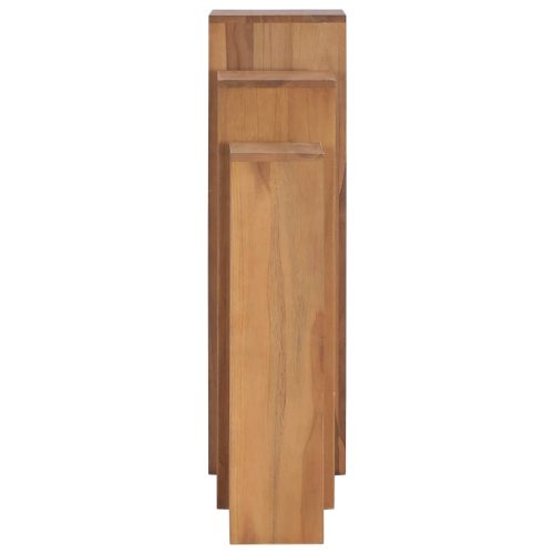 3 Piece Plant Stand Set Solid Teak Wood