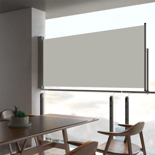Patio Retractable Side Awning – 60×300 cm, Cream