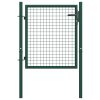 Fence Gate Steel Green – 100×125 cm