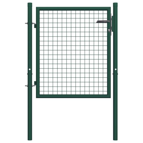 Fence Gate Steel Green – 100×125 cm
