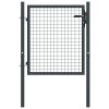 Mesh Garden Gate Galvanised Steel Grey – 100×125 cm