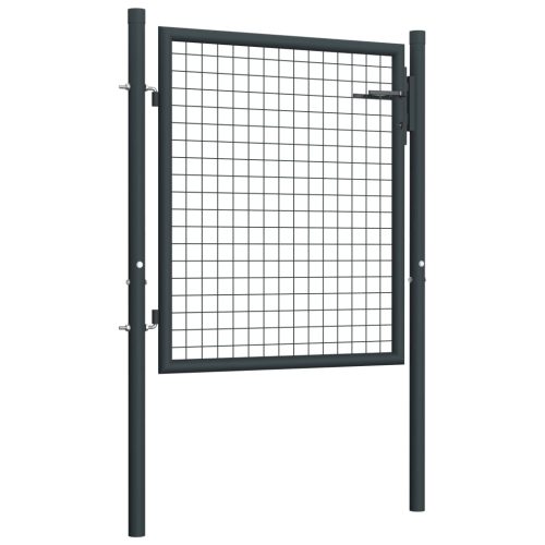 Mesh Garden Gate Galvanised Steel Grey – 100×125 cm