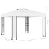 Gazebo with Double Roof – 3×3 m, White