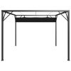 Garden Gazebo with Retractable Roof Canopy – Anthracite