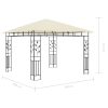 Gazebo with Mosquito Net 180 g/m – 3x3x2.73 m, Cream