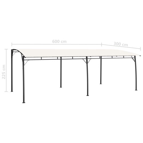 Garden Sunshade Awning – 6x3x2.55 m, Cream
