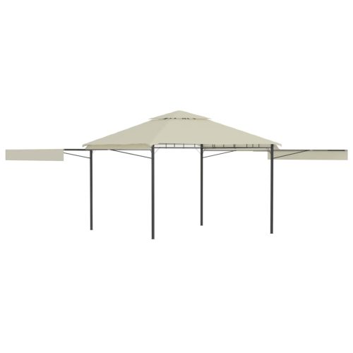 Gazebo with Double Extended Roofs 3x3x2.75 m 180 g/m – Cream