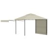 Gazebo with Double Extended Roofs 3x3x2.75 m 180 g/m – Cream