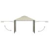 Gazebo with Double Extended Roofs 3x3x2.75 m 180 g/m – Cream