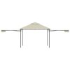 Gazebo with Double Extended Roofs 3x3x2.75 m 180 g/m – Cream