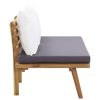 Garden Bench with Cushions 115 cm Solid Acacia Wood
