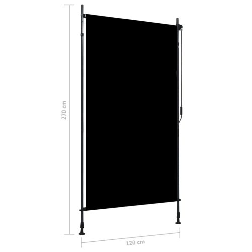 Outdoor Roller Blind – 120×270 cm, Anthracite