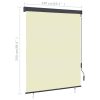 Outdoor Roller Blind – 140×250 cm, Cream