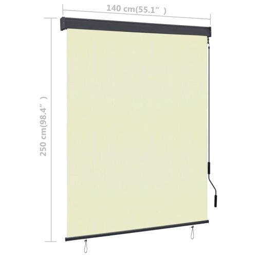 Outdoor Roller Blind – 140×250 cm, Cream